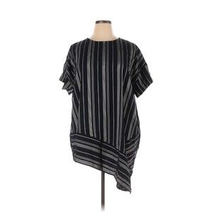 Lane Bryant Black Stripe Short Sleeve Tunic Women Plus Size 24‎